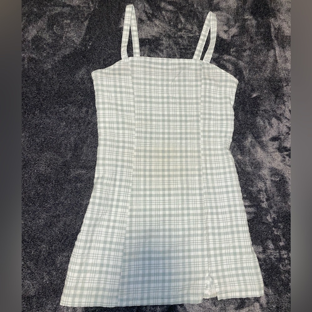 Shekou Light Green Plaid Dress (Size S)